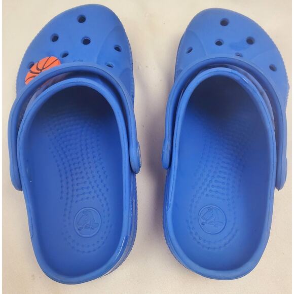 Classic Crocs C10 Toddler Boys Bright Solid Blue Shoes Size 10 Clogs Slides - Picture 6 of 7
